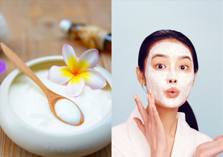 đắp mặt nạ sữa chua trị mụn
